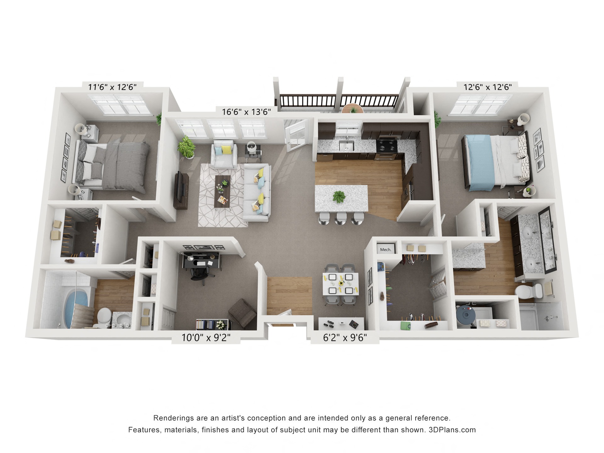 a floor plan is shown with a bedroom and a living room
